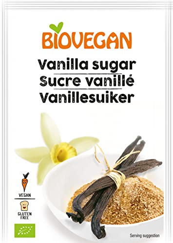 Biovegan Sucre vanille Bourbon, qualité 100% bio, arôme délicieux et naturel dans les gâteaux, pâtisseries, biscuits & cookies ou boissons lactées, 1 x 8 g Cover