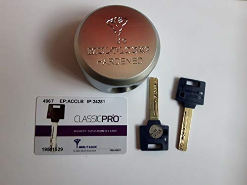 Mul-t-lock TR 100 Hockey Puck Padlock +Hasp/Wth 2 Keys and ID Card/!!!New!!! with Classic PRO Key System - Image 4