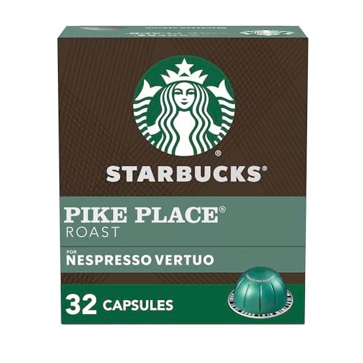 Starbucks by Nespresso Medium Roast Pike Place Roast Coffee (32-count single serve capsules, compatible with Nespresso Vertuo Line System)