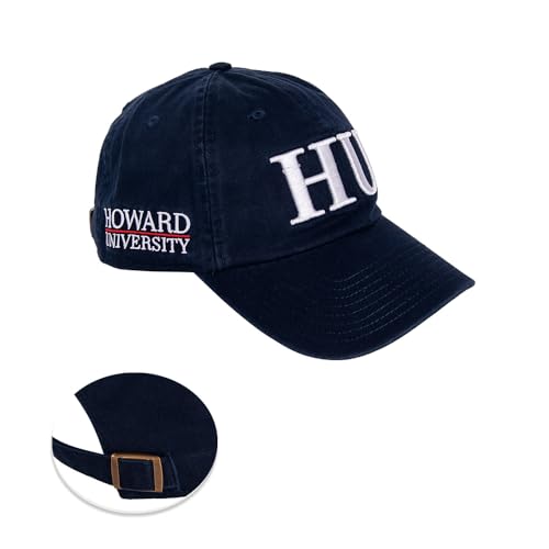 Desert Cactus Howard University Baseball Hat Bison HU Brimmed Embroidered Cap Adjustable Cloth Strap Adult (Style D) Blue