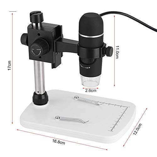Image of USB Digital Microscope, 5MP USB Microscope with 8 LED Lights, Handheld HD Kids Video Microscopes for Beginner Students Adults Collector Gift Electron Microscope 300x Magnification