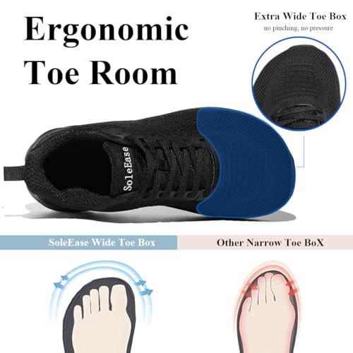 Wide Toe Box Shoes for Men & Women, Lightweight Non Slip Walking Sneakers with Barefoot Feel, Breathable Trail Gym Shoes2