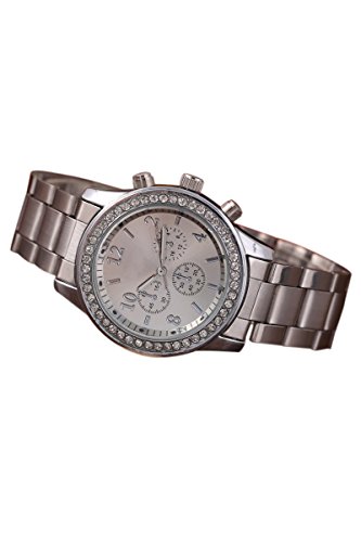 SODIAL(R) Unisex di cristallo in acciaio