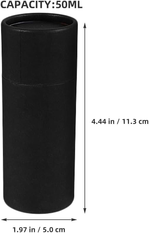 IWOWHERO 12Pcs Essential Oil Bottle Paper Tubes 4.44X1.96In Round Kraft Paper Tube Boxes with Lid for Storage Diy Crafts Cosmetics Sample Travel