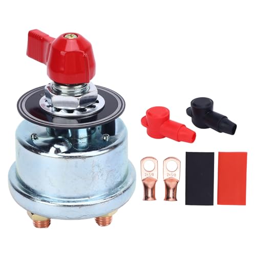 DC 12V-48V 300A Battery Isolator Switch Kit 3/8in M10 Stud Battery Cutoff Switch for RV Boat