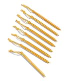 THE NORTH FACE V-Stake M Tent Stakes (8-Pack) - Aluminum Ground Anchors for Camping, Lightweight, Heavy Duty Strength, Summit Gold, One Size