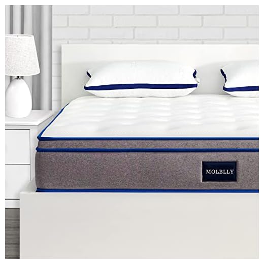 Molblly Queen Mattress 10 Inch Spring Mattress Compressed in a Small Box, Comfortable & Cool with CertiPUR-US Certified Foam and 10-Year Warranty.