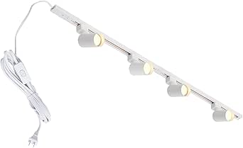 Plug-in Track Lighting Kit with Power Cord, 4-Light GU10, White