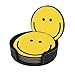 Smiley Face Coasters Set 6 for Drinks Happy Face Coaster for Coffee Table Gifts Home Decor,3.9 Inches