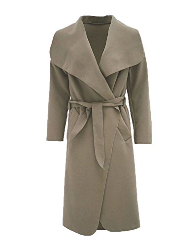 Fast Fashion - Manteau Les Manches Long Plain Duster Cape Belted Cascade - Femmes