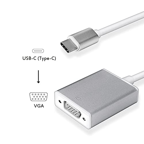 Bincolo Usb-C To Vga Adapter, Usb 3.1 Type C (Thunderbolt 3) To Vga Converter Compatible With Macbook Pro, New Macbook, Macbook Air 2018, Dell Xps 13/15, Surface Book 2 And More (Gray) #TOP2