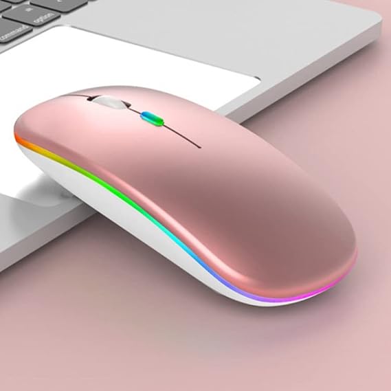 Computer Wireless Mouse 3 Keys RGB Backlight Silent Bluetooth Wireless Dual Mode Mouse Silent Wireless Mouse
