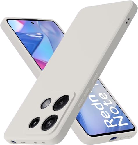 Image of DIZORO Compatible with Mi Redmi Note 13 5G Back Cover with Upgraded Square Edges for Camera Protection Shockproof Flexible Matte Liquid Silicone Mobile Phone Case (Stone Grey)