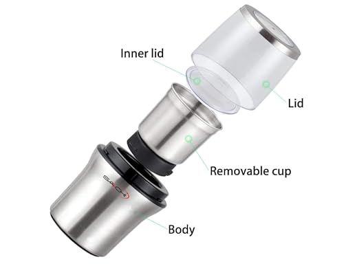 Saachi 2-In-1 Electric Coffee Grinder Plus Wet And Dry Spice Grinder With 2 Stainless Steel Blades Removable Bowls, Sa-2915 #TOP5