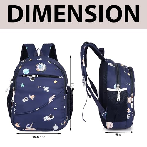 Image of Half Moon Galaxy Pre Nursery to Class 2 School Bags for Kids 2-5 years Boys Girls Bag /3 Compartment Backpack Bagpack 5-7 years Daypack Picnic Back Pack For School /Nursery Going Boy & Girl (Navy)