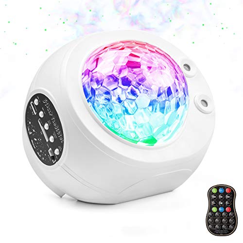 RYBPVC Star Projector Night Light, Skylight Projector Nebula Galaxy LED Light with Bluetooth Music Speaker Ocean Wave for Bedroom/Game Rooms/Home Theatre, Valentine Gift for Girlfirend/Boyfirend