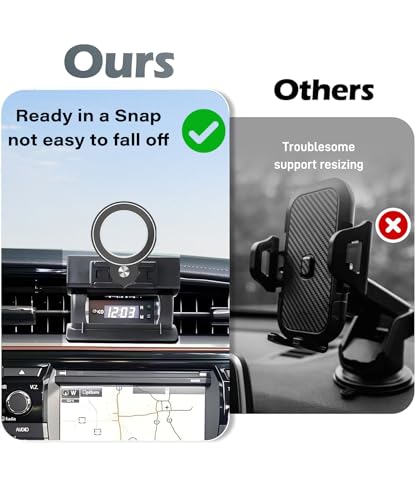 Image of Car Phone Holder for Toyota Corolla 2014 2015 2016 2017 2018 Accessories | Compatible with MagSafe Strong Magnetic Clip Cell Phone Mount, Hands-Free 360 Rotatable Adjustable, Not Block Air Vents