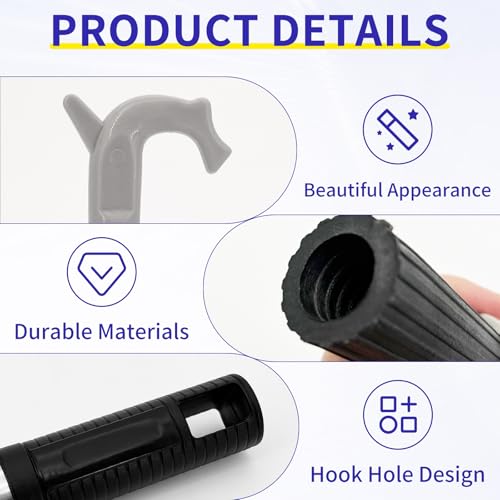 Dachboden Haken Bodentreppe Dachfenster stockhaken Stange - Dachfenster Fensteröffner Stange zum Öffnen Dachbodenluke, Bodentreppe Ersatzteile für Dachbodentreppe, 120cm, 4-teilige Stange mit Haken