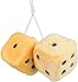 Ototon Cube de dés de Peluche à Suspendre Intérieur de Voiture Décoration Accessoires pour Auto Caravane Maison (Jaune)