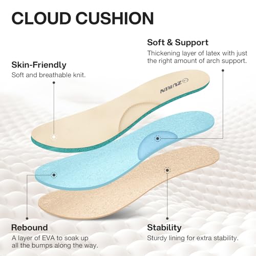 ZURIN Womens Knit Ballet Flats with Arch Support Comfortable Ballet Dressy Flats,Round Toe Slip On Flats Dress Shoes for Dressy Work Casual3