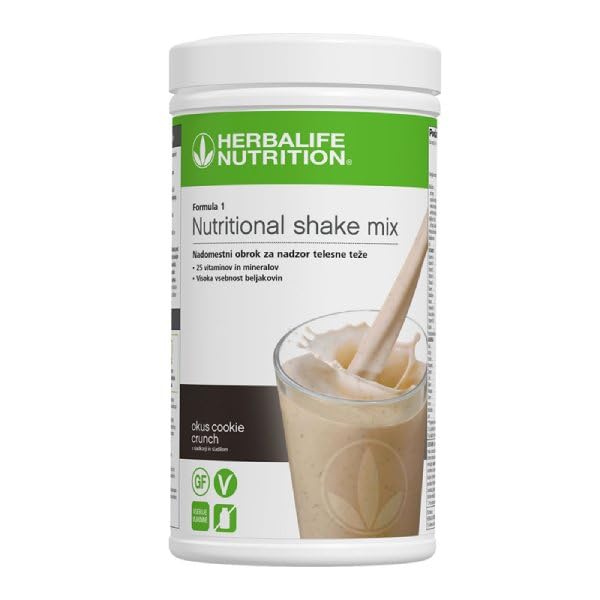 HerbalifeNutrition Formula 1 Galleta Crujiente - Batido Proteinas - Batidos Sustitutivos de Comida para Adelgazar - Alimento Equilibrado Apto para Veganos 550g (550g, Galleta crujiente)