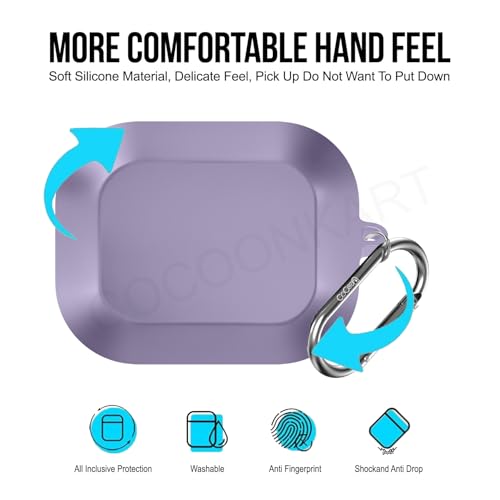 Image of Soft Silicone Case Cover Compatible for Realme Buds Air 8 (Master Purple)