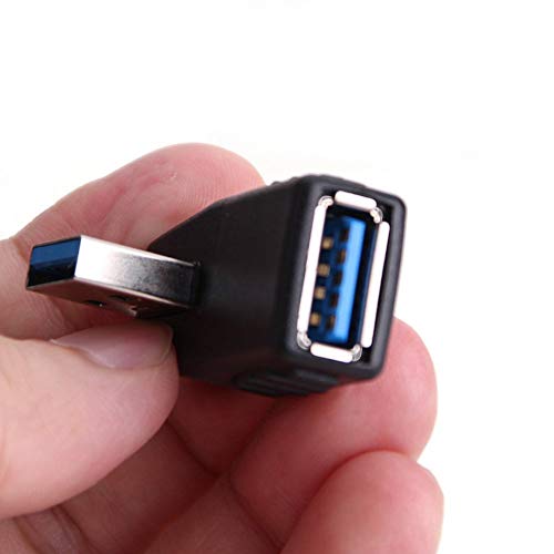 Warmstor 4-Pack Usb 3.0 Male To Female Adapter 90 Degree Left Angle And Right Angle Usb Cable Extender Connector - Upgraded Version Max 2A Charging Speed #TOP5