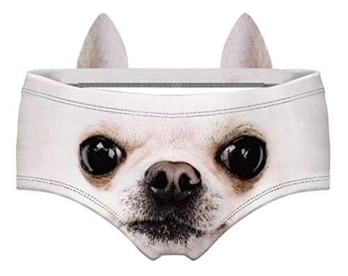 Image of JINKAIJIA Women's Flirty Sexy Funny Naughty 3D Printed Animal Tail Underwears Briefs Gifts With Cute Ears