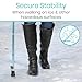 Vive Cane Tips for Ice - All Terrain Heavy Duty (2 Pack) Metal Retractable 4-Prong Hiking Attachment - Replacement Grip for Walking Sticks, Trekking Pole, Crutches, Tip Points for Winter Snow Safety