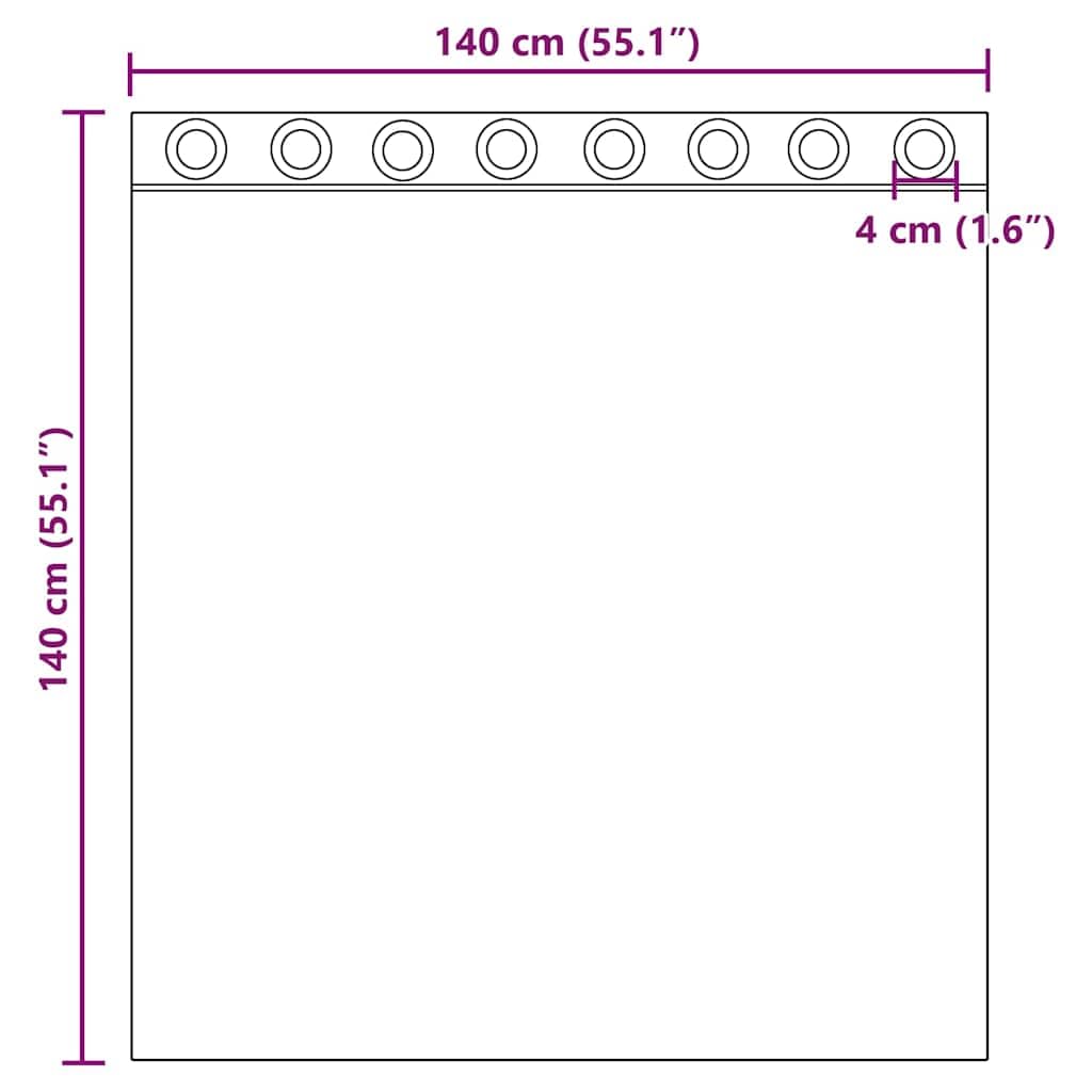 Voile Vorhänge mit Ösen 2 Stück Lila 140x140 cm, 100% Polyester, halbtransparenter Gardinenschal für Wohnzimmer Schlafzimmer Küche, Leichter Sichtschutz und Sonnenschutz