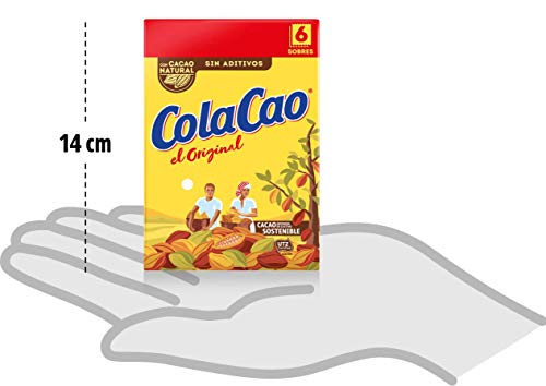ColaCao, Original, Cacao Natural y sin Aditivos - 6 Sobres de 18g - 108g - Imagen 8