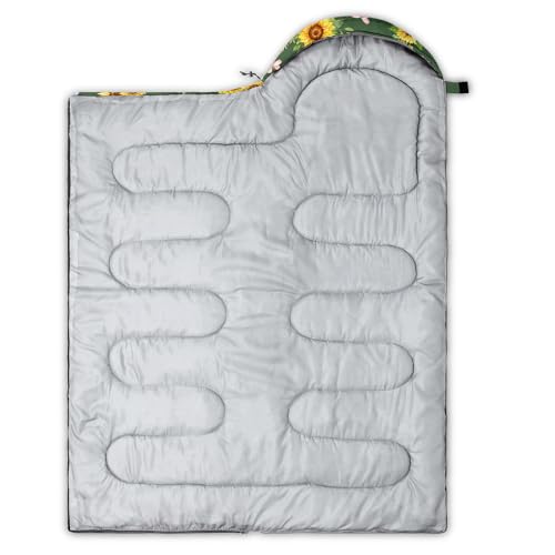 Bolsas de dormir para adultos y niños para camping, ligeras, impermeables para 3 estaciones con bolsas de compresión miniatura 6