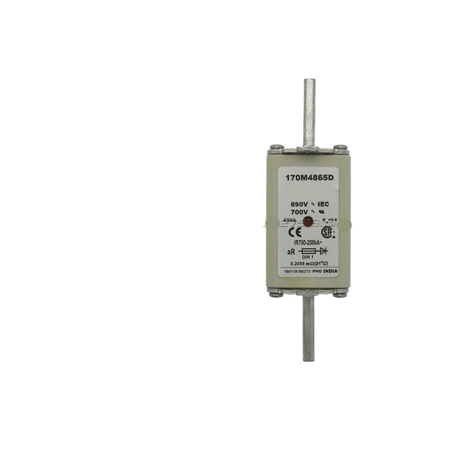 Fusible 170M4867D pour sécuriser les onduleurs haute tension