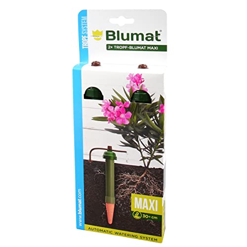Blumat Plant Watering Devices - Tropf Maxi Outdoor Sensor Self Watering Planter Insert - Prevents Overwatering - Provides Consistent Hydration for Larger Plants and Deep Rooted Containers - 2 Pack