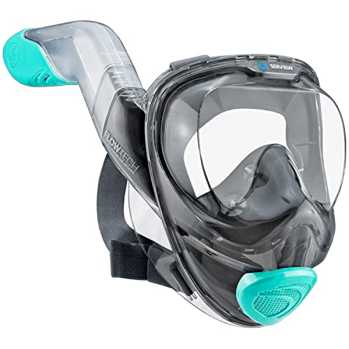 Wildhorn Seaview 180 V2 Full Face Snorkel Mask. Snorkeling Gear for Adults, Young, and Kids. Snorkel Mask Adult with FLOWTECH Advanced Breathing System, Panoramic Side Snorkel Set Design