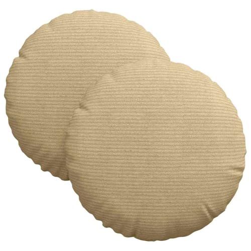 Coussins ronds velours côtelé haut de gamme avec assise ergonomique robuste - 3