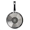ALLUFLON Tradizione Italia Poêle à Frire avec Panier, Friteuse avec 2 poignées, revêtement Ardoise Anti-adhésif, Lavable au Lave-Vaisselle, 24 cm