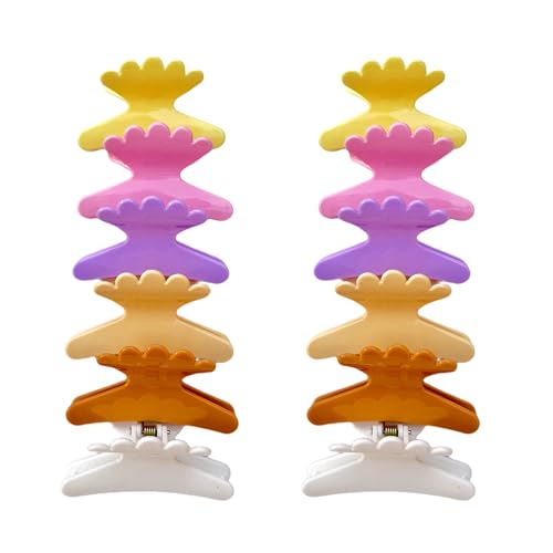 12 Piranhas Prendedor Para Cabelo Modelo Salão Coloridas Tons Pastéis