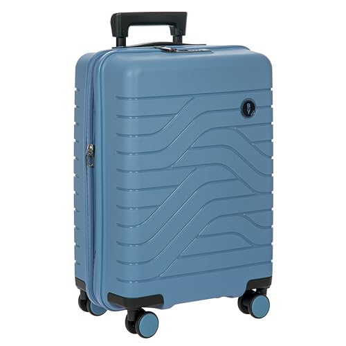 Bric's B|Y Ulisse Spinner Suitcase - 21" Inch Carry-On Luggage - Hard Exterior and TSA-Approved Lock - Grey Blue2