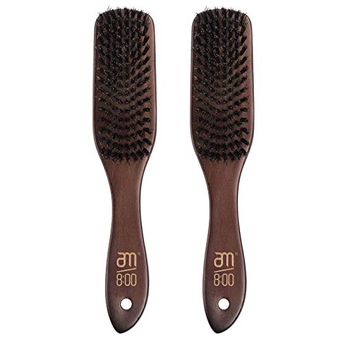 ecoed Boar Bristle Hair Brush Set, Boar Bristle Beard Brush, Normal Soft Hair Brushes for Women Men and Kids, Designed for Thin and Fine Hair, Adds Shine and Improves Hair Texture