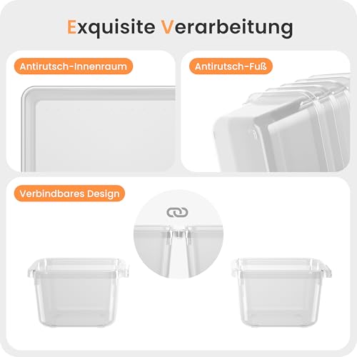 A-LuGei【Kristallklar 28er Schubladen Organizer,【Upgrade auf 5 Größen】 Schminktisch Organizer Schublade Make Up Organiser Bad Drawer Ordnungsboxen für Schminktisch, Makeup, Büro, Badezimmer,Küchen