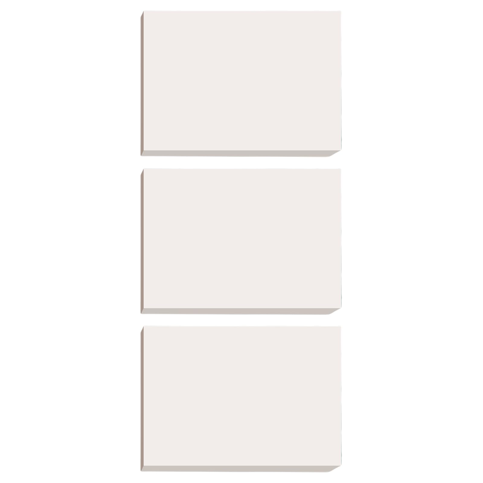 Lot de 3 blocs de papier brouillon carrés vierges