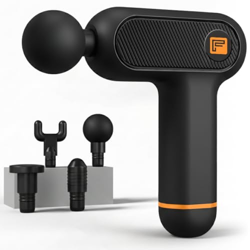 Image of Flexnest Hyper Pro Deep Tissue Massage Gun - German Engineered Massager Gun with 4 Attachment Heads, Long Battery Life for Muscle Recovery & Pain Relief (Black)