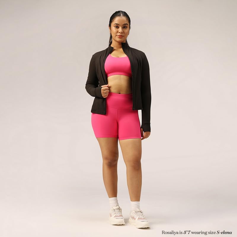 Image of BlissClub Ultimate Shorties Lite | Gym Shorts for Women Workout, Sports Shorts, Swim Shorts and Shapewear for Tummy | High Waist and Back Pocket