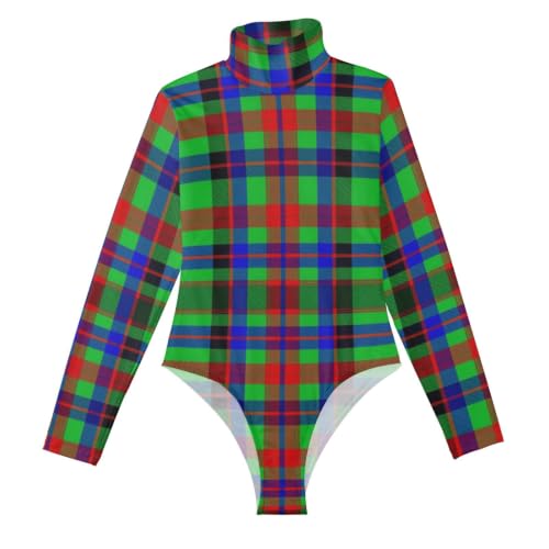 Body de manga larga multicolor GuoChe con cuello alto para mujer