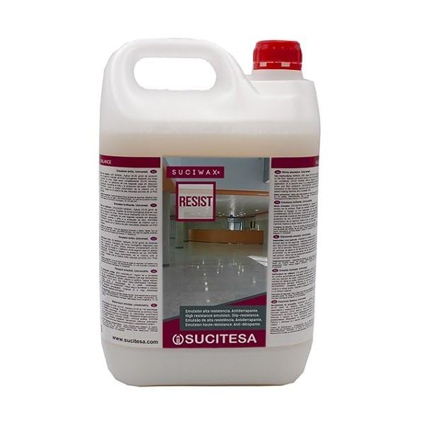 Emulsión de brillo antiderrapante para suelos 5 llitros. Aporta dureza y resistencia a los suelos haciendo que no resbalen. Cuida y protege el pavimento