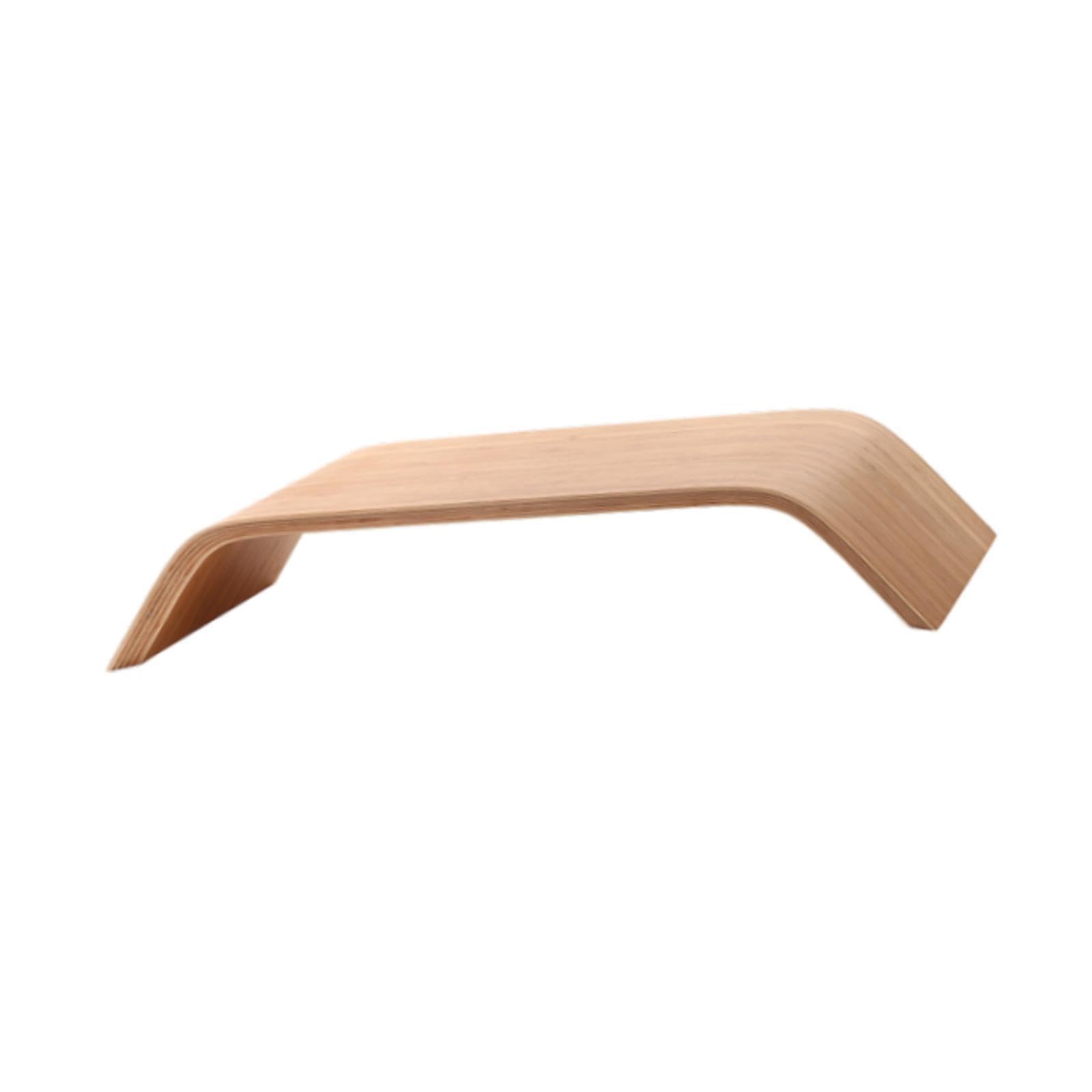AUYXSSZ Elegant Bamboo Laptop Riser Aligns Monitors For Optimal Viewing While Keeping Desks Organized Making Addition To Office Or Dormitory. Additional Space Provided By