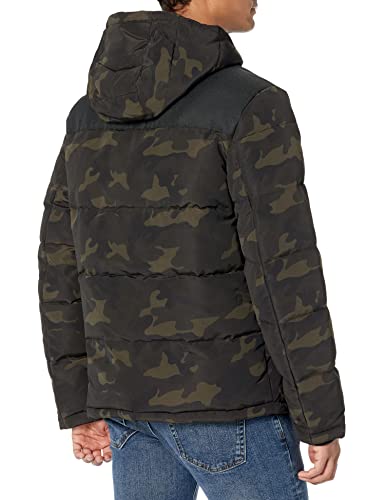Image of DKNY Men's Mixed Media Quilted Puffer Jacket