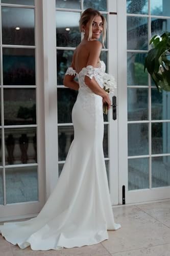 Cadoly Mermaid Wedding Dresses for Bride 2025 Fall V-Neck Modest Tulle Lace Appliques Elegant Boho Beach Bridal Gown2