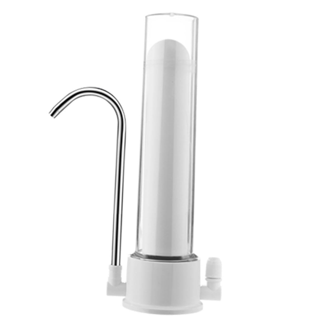 Wasserhahn Trinkwasserfilter Satz für Küchenarmatur, Weiß | 1 Satz mit Adapter, Kunststoff Metall Keramik, Physische Filtration, Einfache Montage